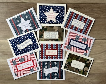 Thank a Veteran Card Assortment, 10 Handmade Cards