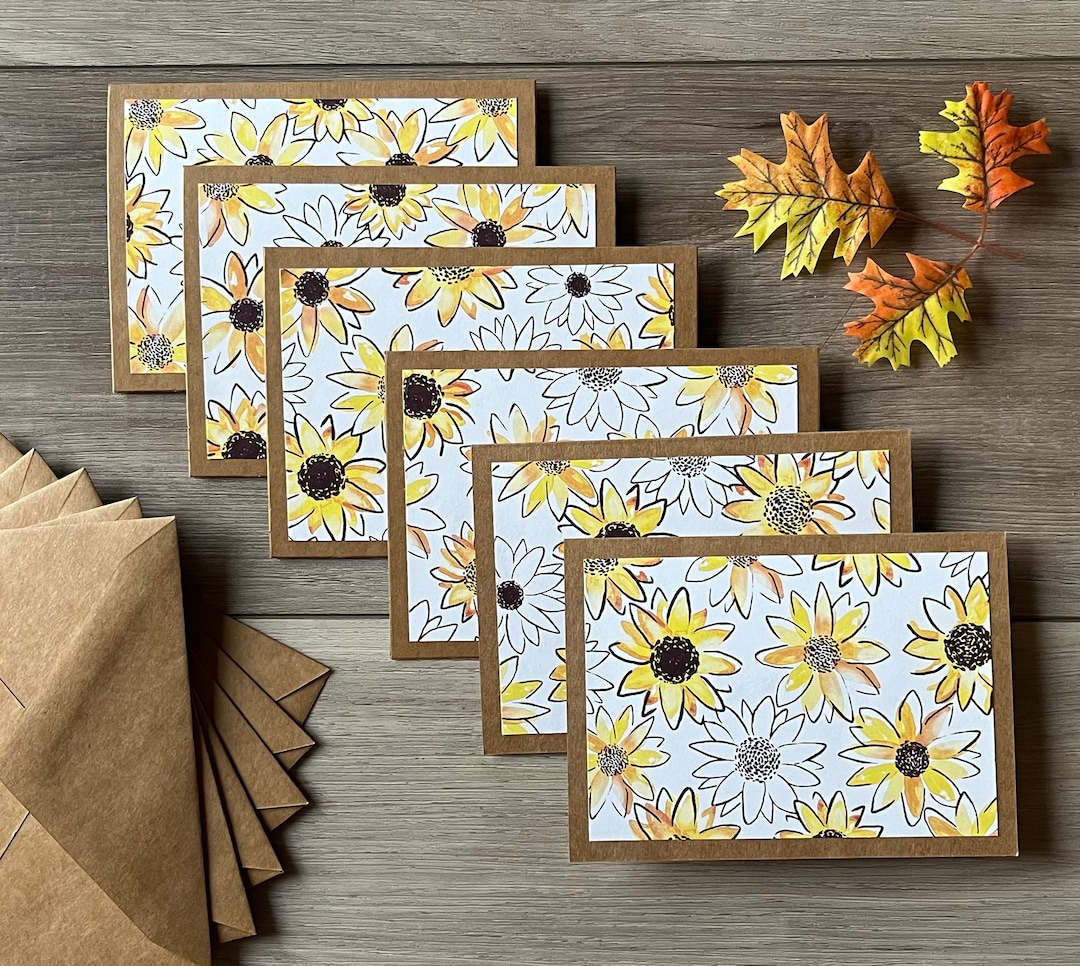 Daisy Garden Notecards, Set of 6 Blank Notecards With Envelopes ...