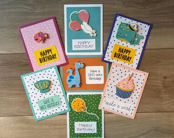 Birthday Card Assortment, Set of 10 Handmade Birthday Cards and ...