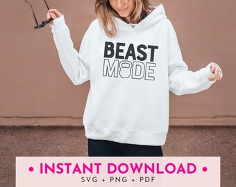 Beast Mode SVG Cut File: Gym Fitness Shirt Design (Digital Download)