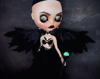 Blythe Doll Maleficent geïnspireerd aangepaste OOAK