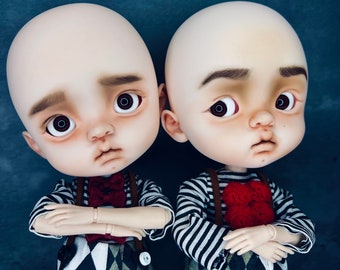 2 Dolls Tweedledee & Tweedledum Custom OOAK Bundle