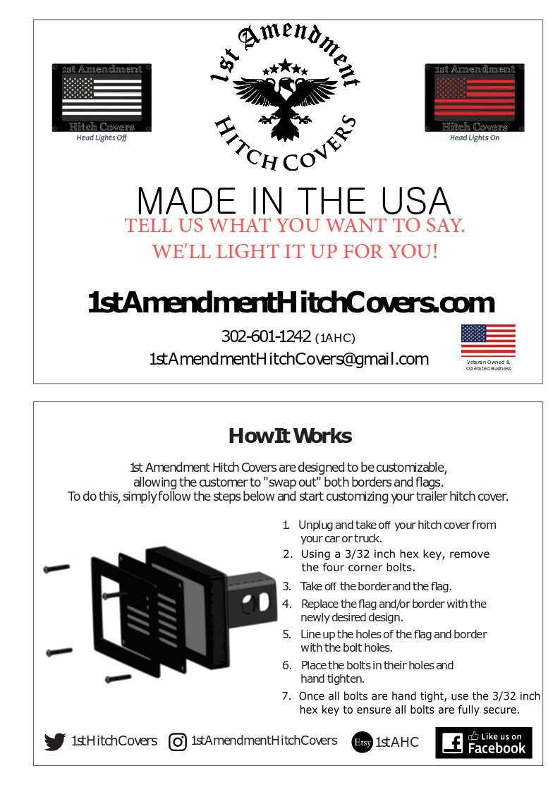 Custom Light up Hitch Cover Customizable With Etsy