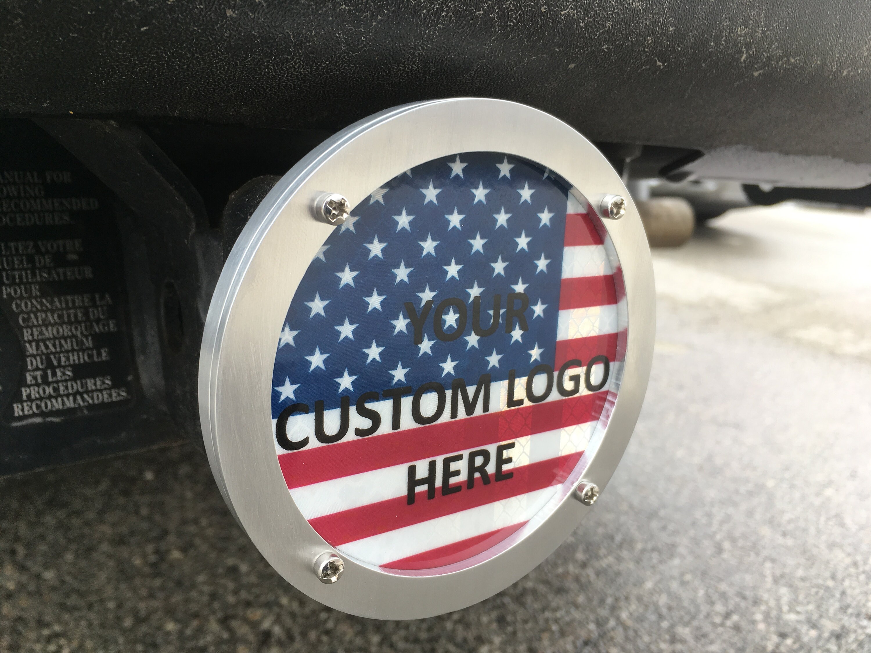 Custom Reflective Hitch Cover Custom Hitch Cover Etsy