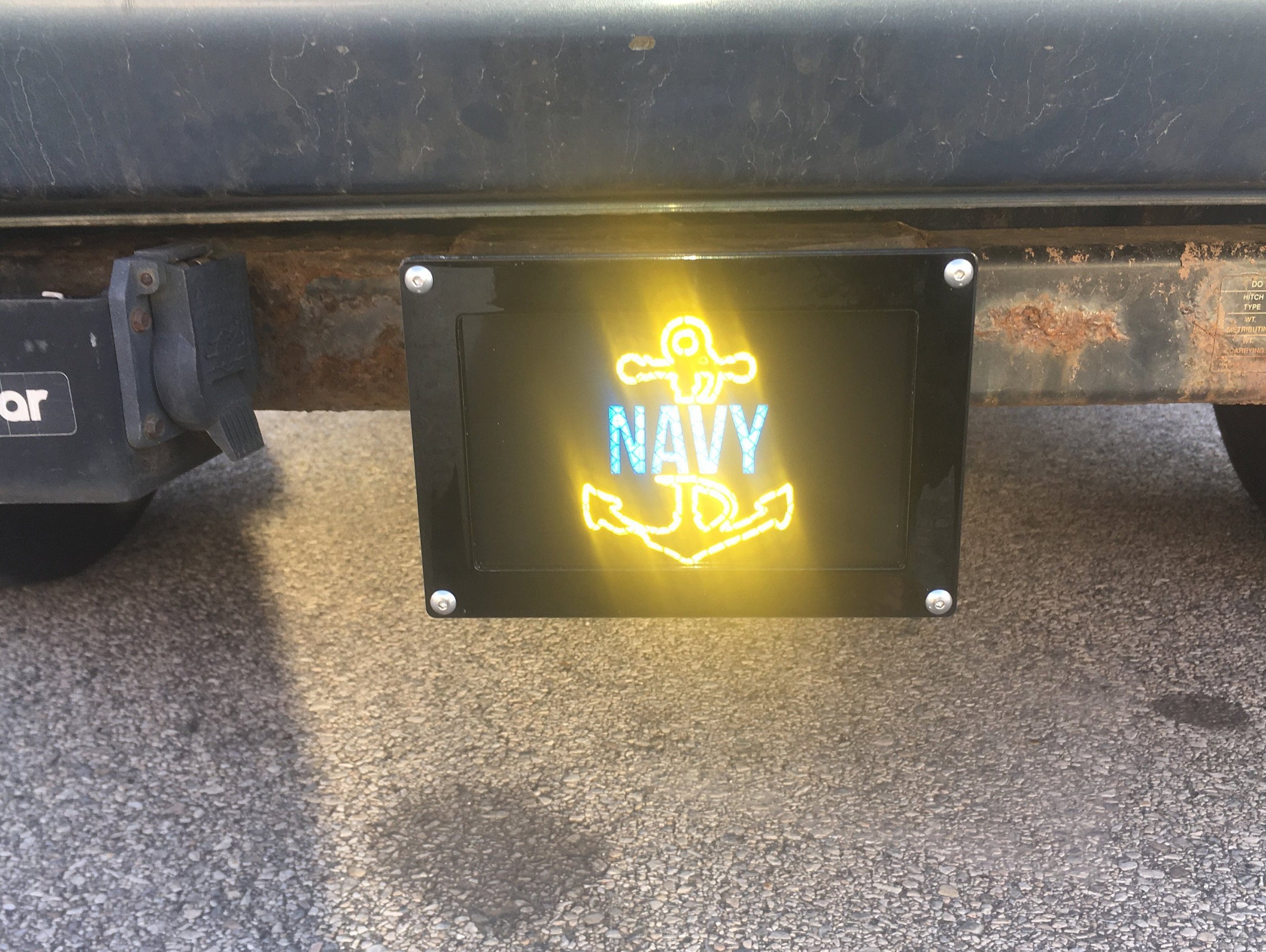 US Navy Reflective Hitch Cover Customize with interchangeable Etsy