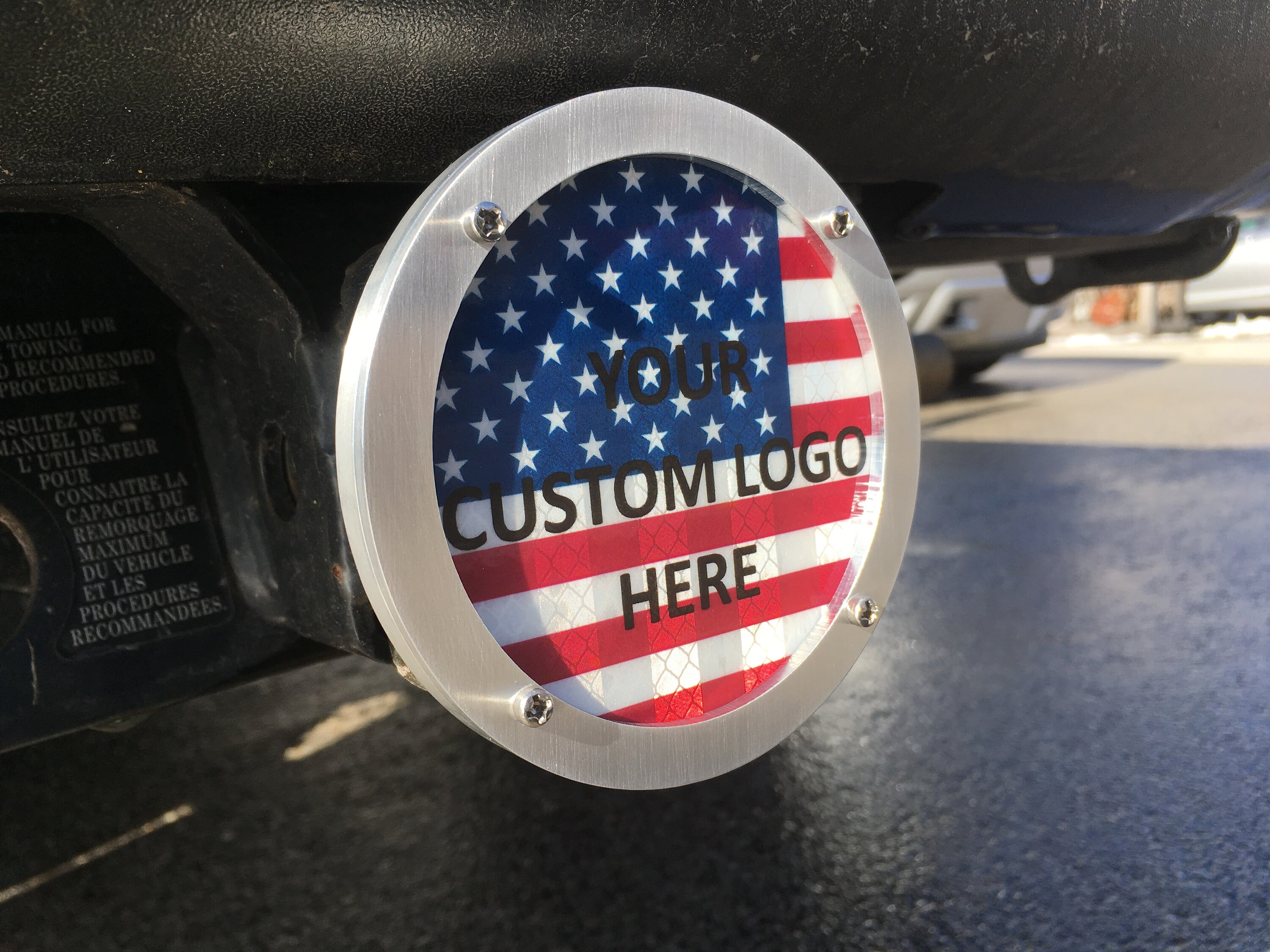 Custom Reflective Hitch Cover Custom Hitch Cover Etsy