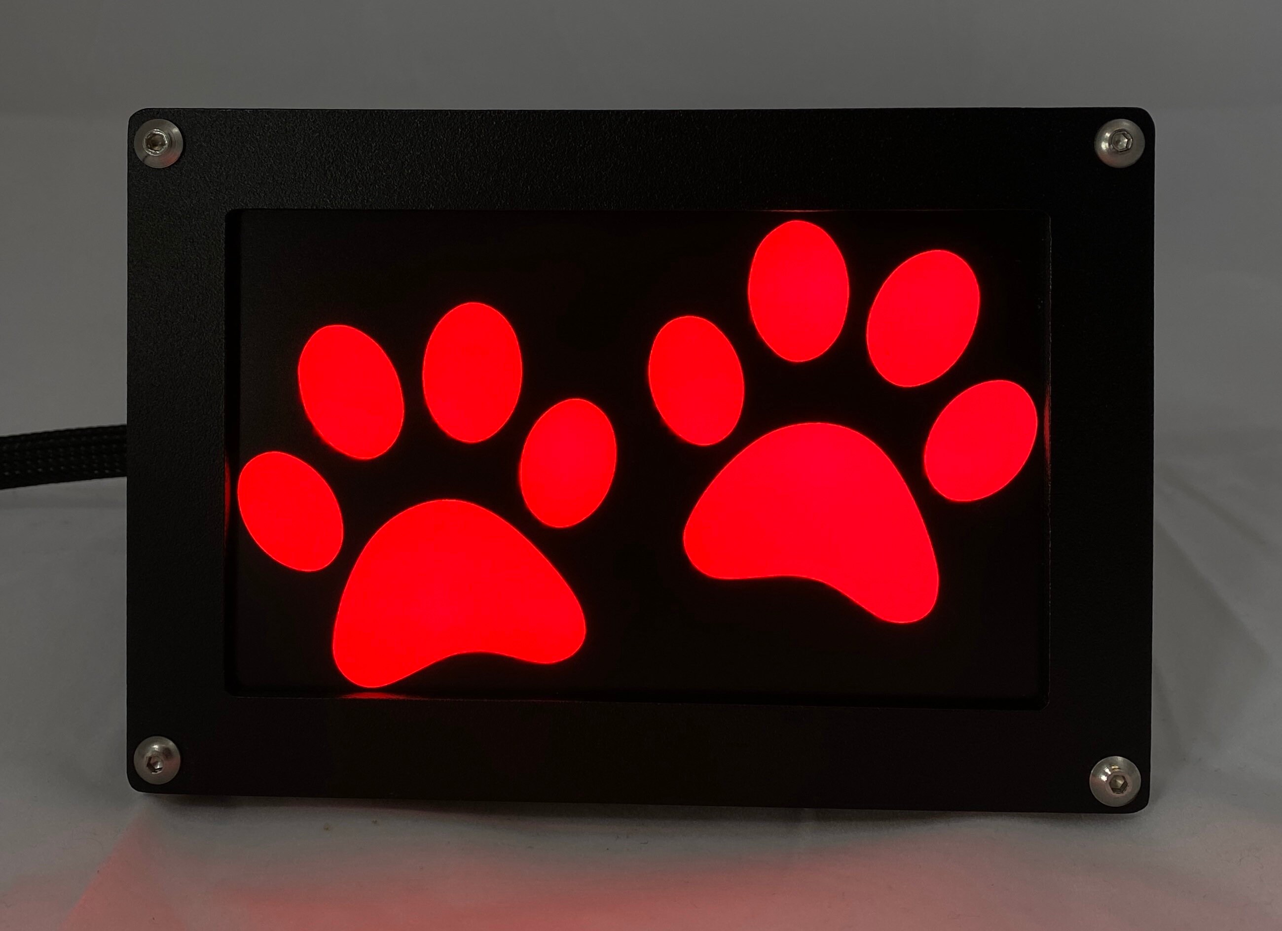 Dog Paw Print LED Hitch Cover customizable with Etsy