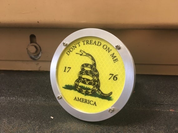 1st Amendment Hitch Covers Interchangeable Flag LED Hitch Cover Including American Flag and Dont Tread on Me Snake Made in The USA