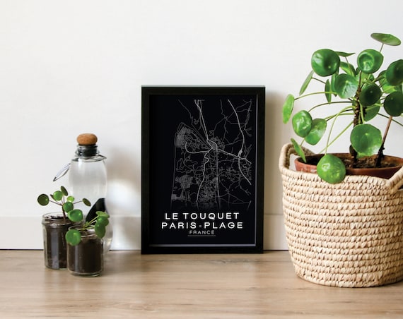 Affiche Le Touquet Paris Plage Map A4