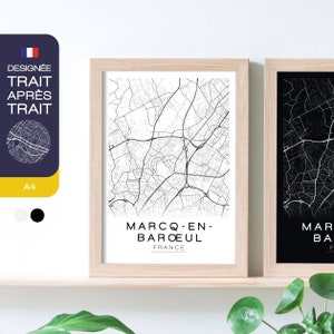 Affiche Marcq en Baroeul carte A4