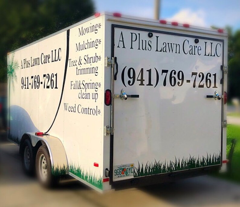 Custom Advertising business logo decal stickers for trailers Etsy