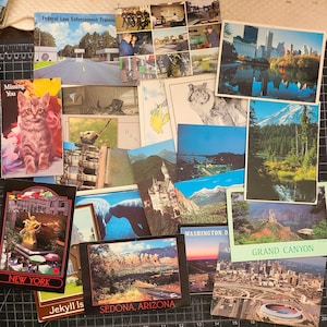 Vintage Postcards / vintage photo postcards, postcard lot, scrapbook paper, ephemera papers, junk journal supplies, card making paper