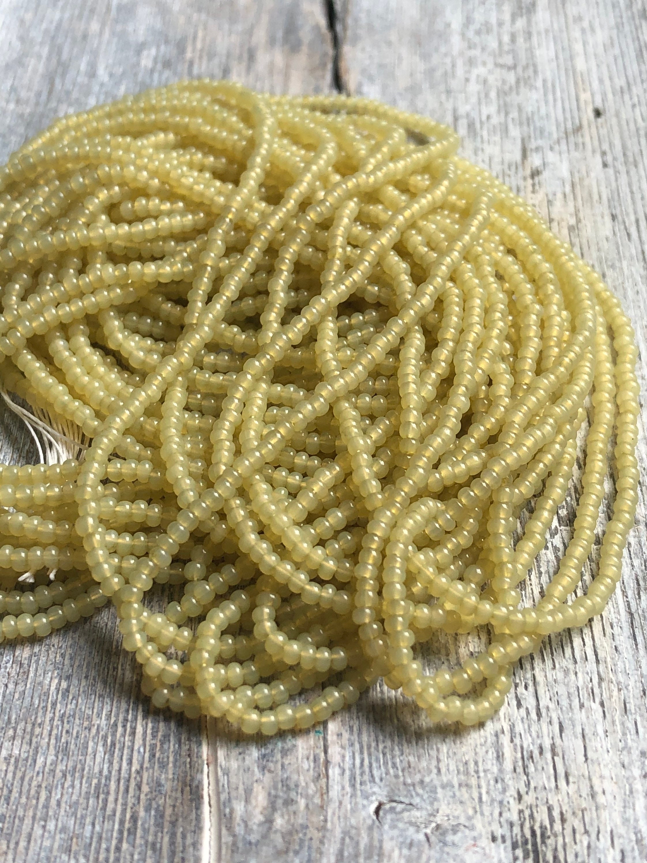 Greasy Yellow 11/0 Czech Seed Beads Preciosa Seed Beads Etsy