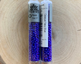 Toho 11/0 Opaque Navy Blue/ Japanese Seed Beads, Seed Beads, Glass Beads