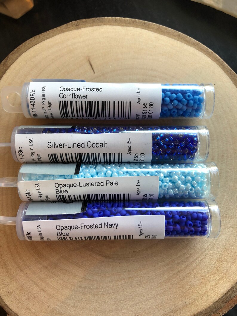 Blue Hues Japanese Seed Beads, Toho 110