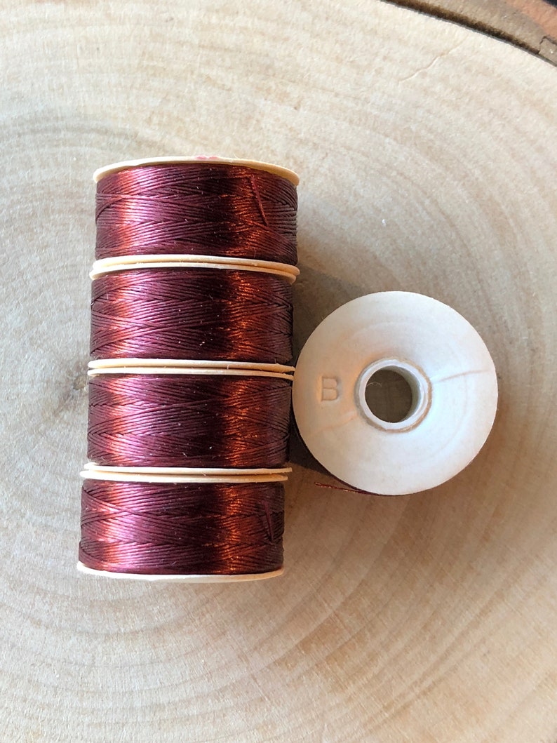 Burgundy Nymo B Beading Thread 64yd Bobbin