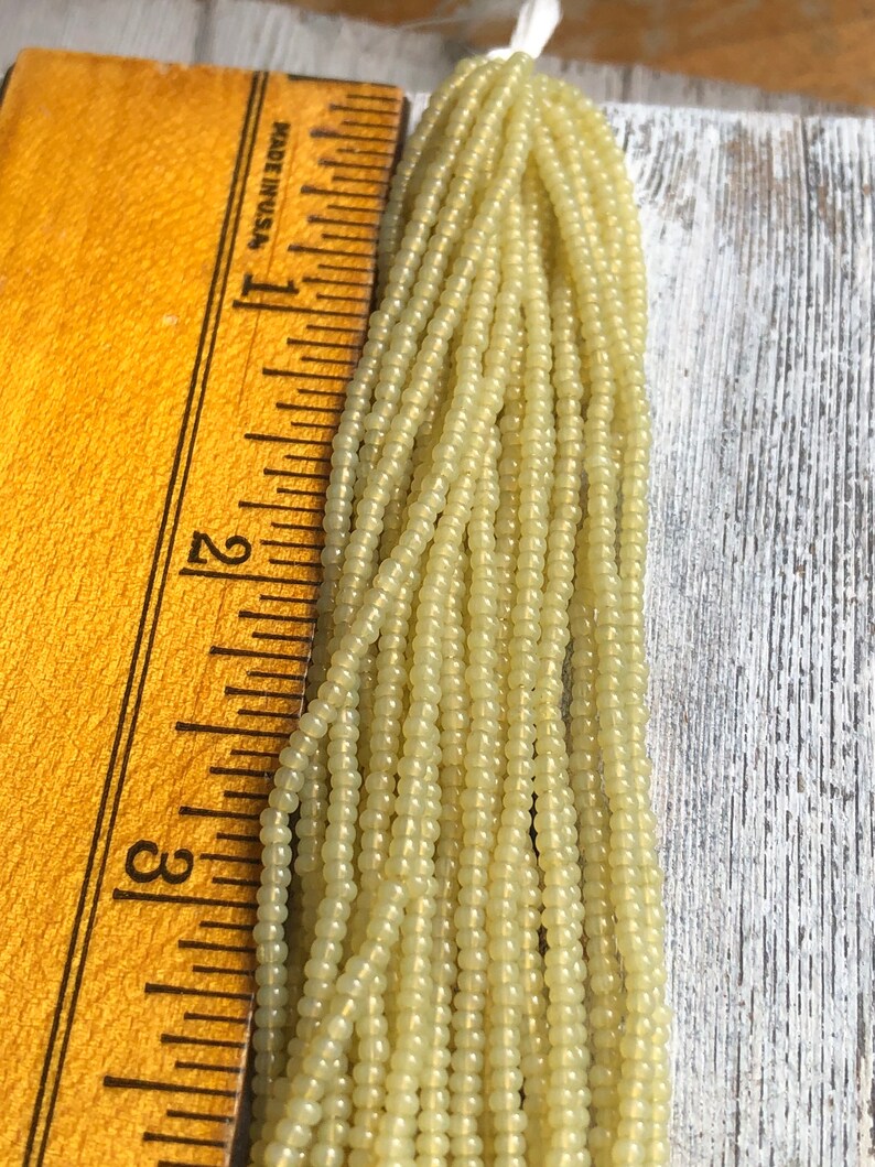Greasy Yellow 11/0 Czech Seed Beads Preciosa Seed Beads Etsy