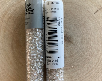 Toho 11/0, Silver Lined Frosted Crystal/ Japanese Seed Beads, Seed Beads, Glass Beads