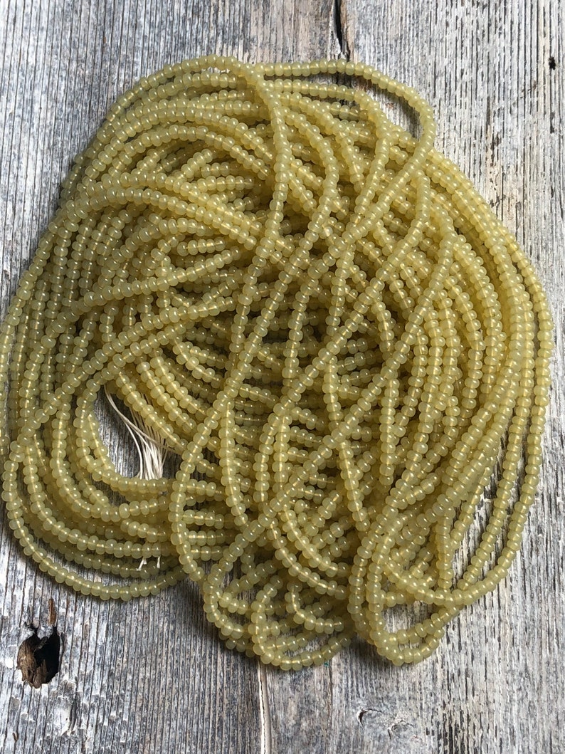 Greasy Yellow 11/0 Czech Seed Beads Preciosa Seed Beads Etsy