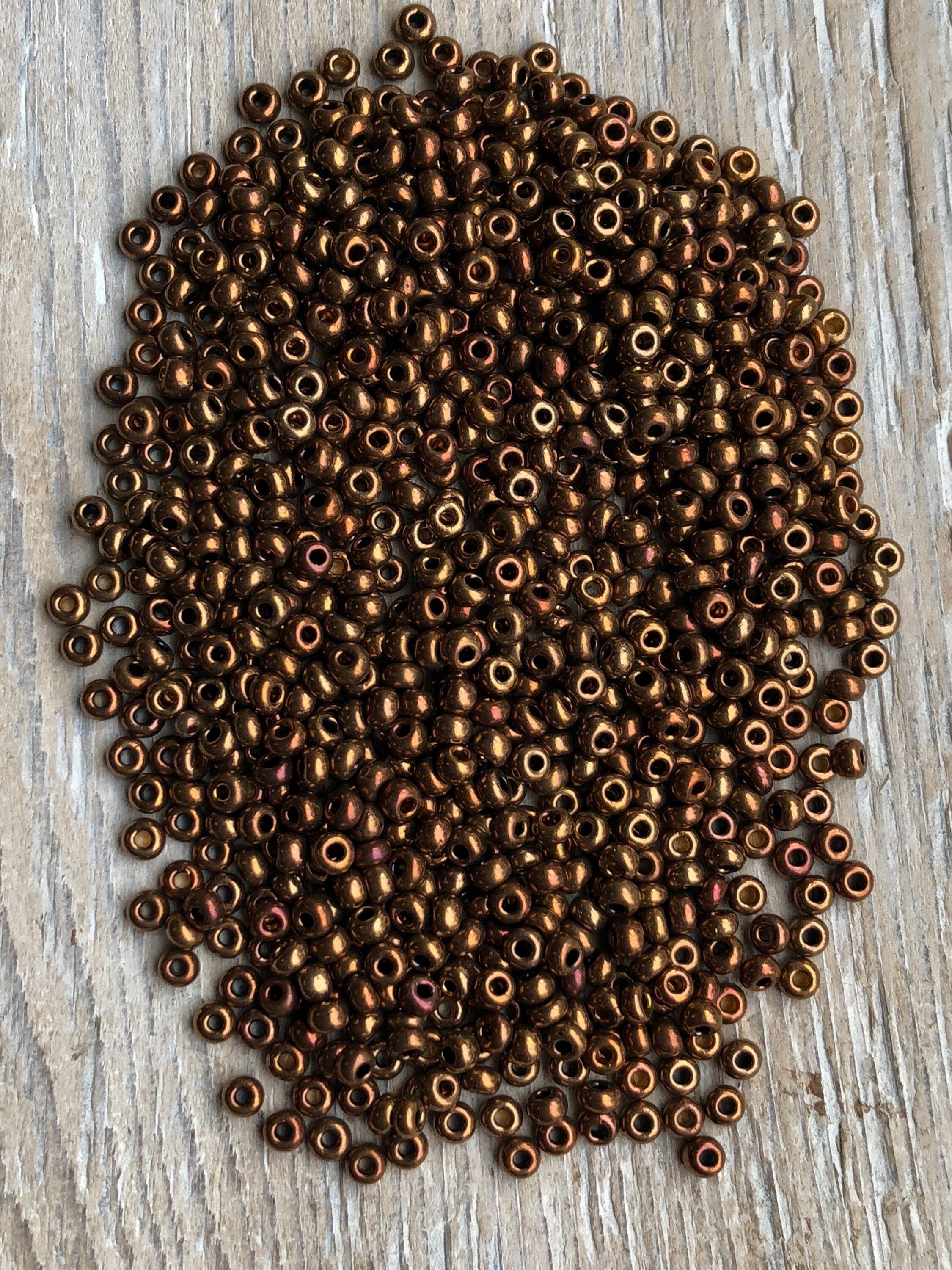 Copper 8/0 Czech Seed Beads Preciosa Seed Beads Glass Beads Etsy