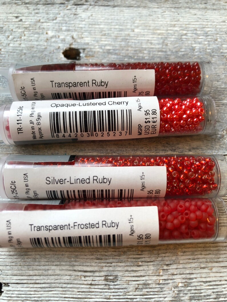 Glass Beads Seed Beads Red Hues Toho 110 Japanese Seed Beads