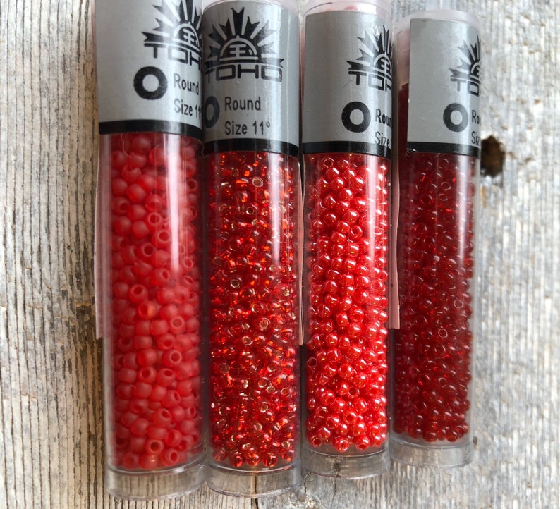 Glass Beads Seed Beads Red Hues Toho 110 Japanese Seed Beads