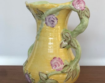 Large Yellow Dorothy Pitcher By James Kent Ltd. England  1945