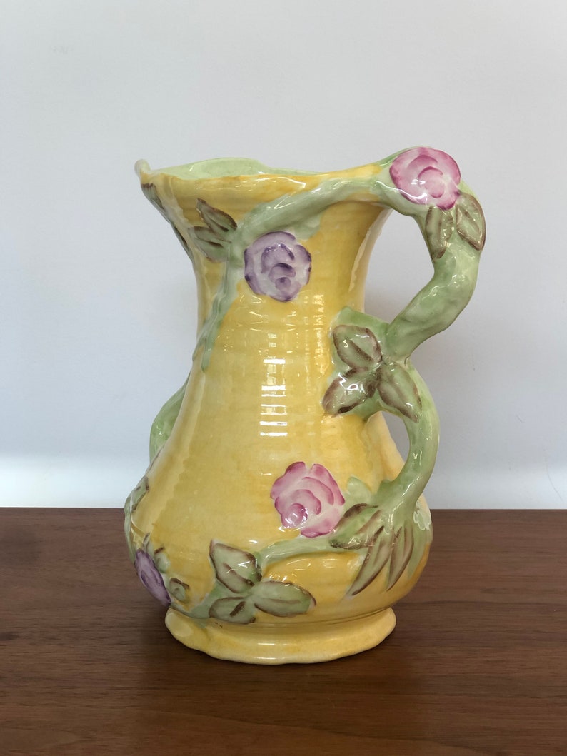Large Yellow Dorothy Pitcher By James Kent Ltd. England 1945