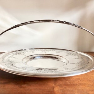 Vintage Silverplated Tea Tray with Handle.