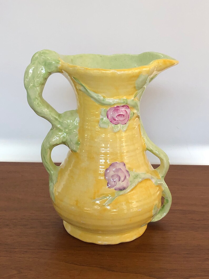 Large Yellow Dorothy Pitcher By James Kent Ltd. England 1945
