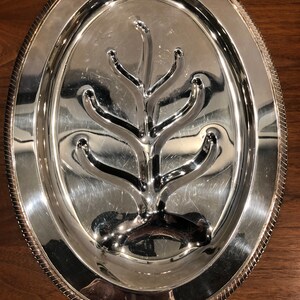 Vintage Silver Plate Tree of Life Serving Platter