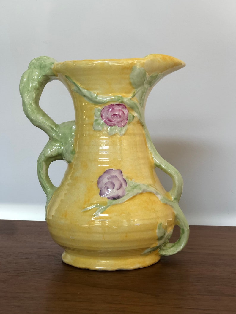 Large Yellow Dorothy Pitcher By James Kent Ltd. England 1945