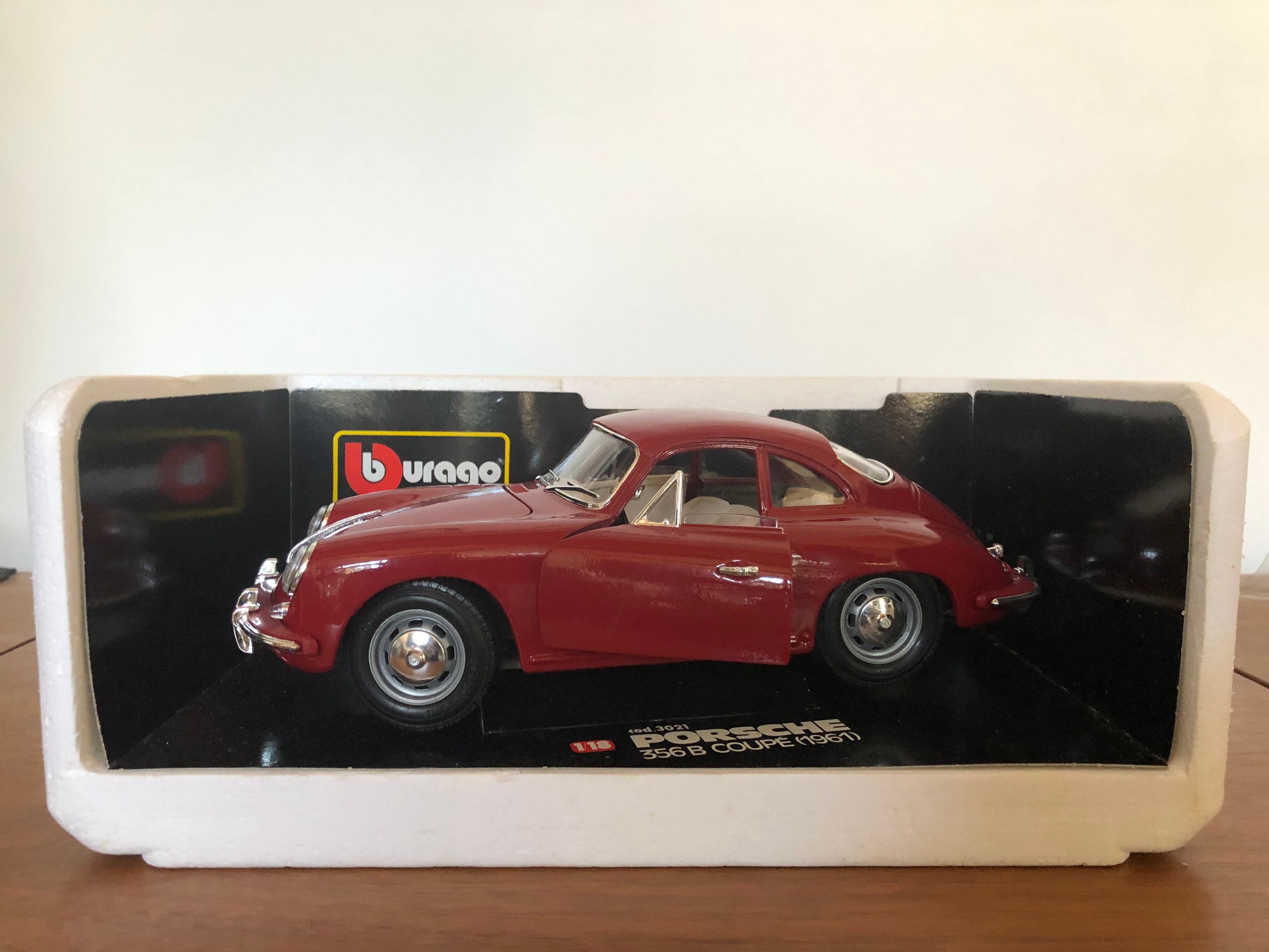 Burago, Porsche, 356B, 1961, Voiture miniature de collection, Diecast 1/18