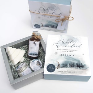 Winter Wonderland Personalised Gift Set for her | Woodland | Gift under 20 | Spa Pamper Gift Set  | Gifts for her | Christmas gift for her