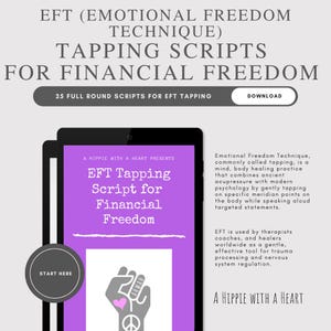 EFT Tapping Scripts for Financial Freedom | 44 pages | 25 Complete Rounds | Wealth Mindset