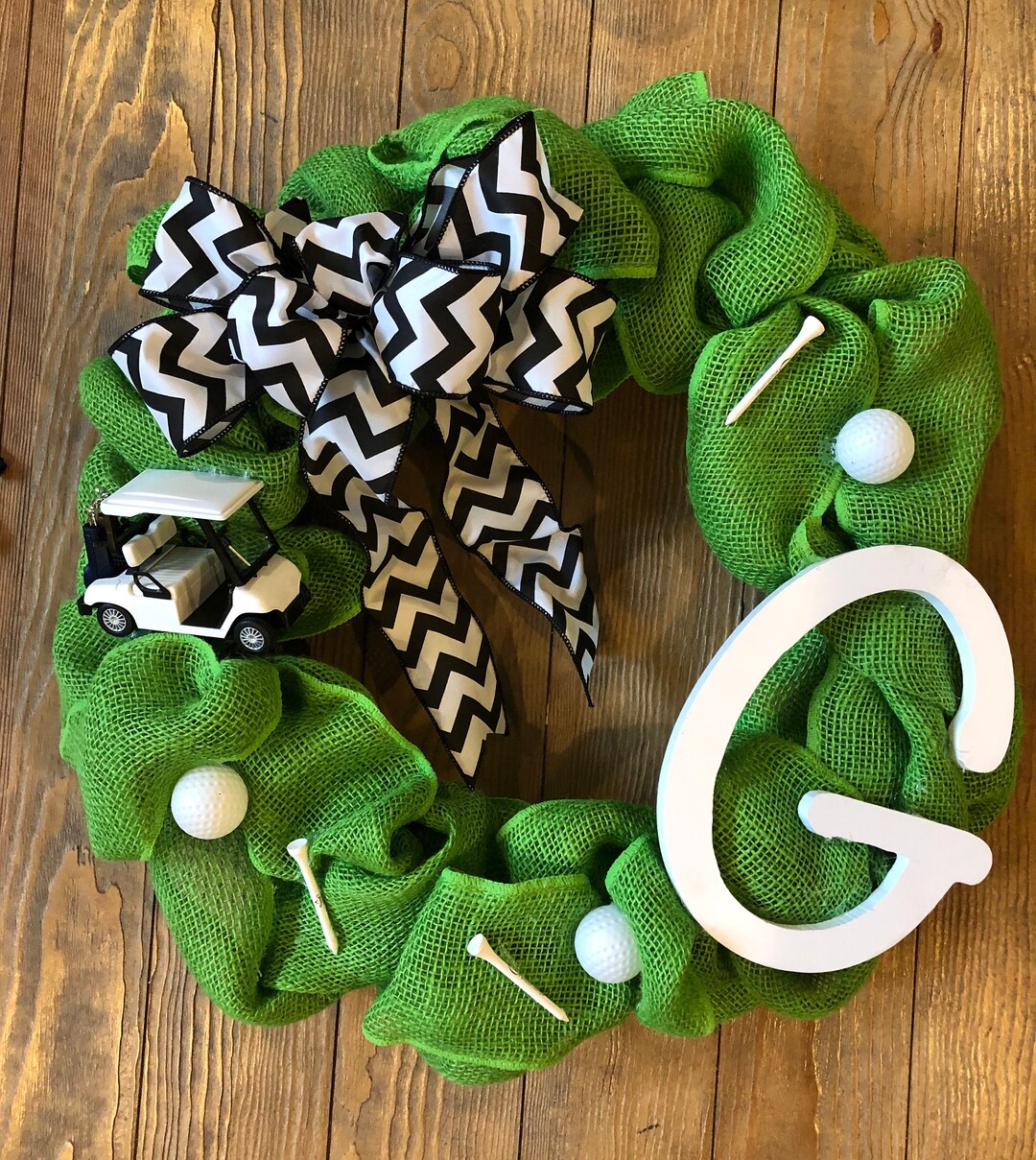 Golf Wreath Golf Golf Ball Wreath Golfer Gift Wreath Free Etsy