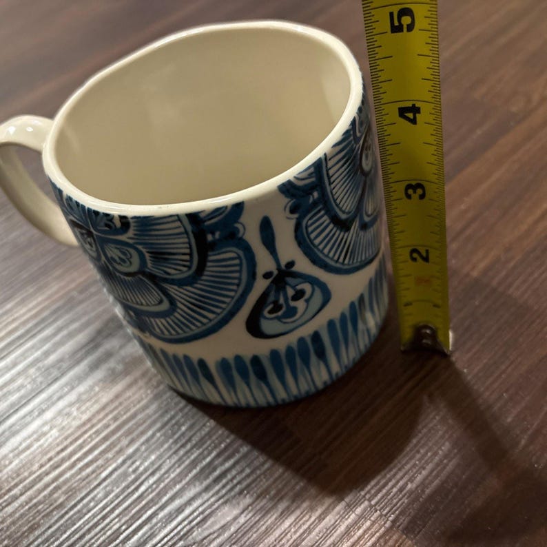 Anthropologie Oscar Mug Blue And White image 8