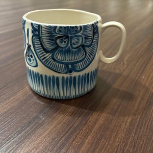 Anthropologie Oscar Mug Blue And White image 1