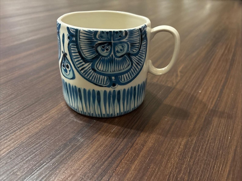 Anthropologie Oscar Mug Blue And White image 1