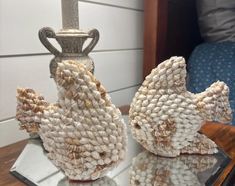Statuetta vintage filippina di pesce angelo in vera conchiglia (vedi descrizione)