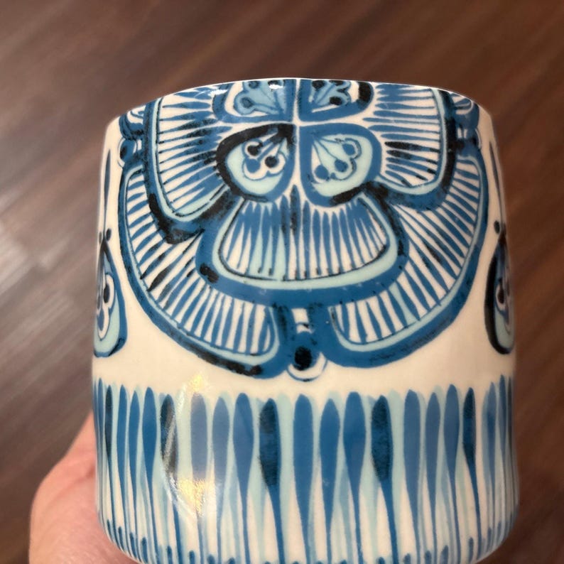 Anthropologie Oscar Mug Blue And White image 5