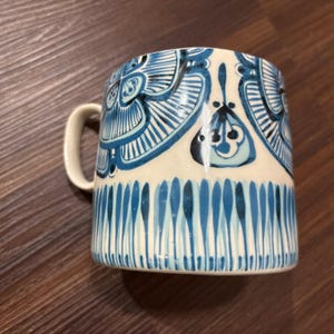 Anthropologie Oscar Mug Blue And White image 4