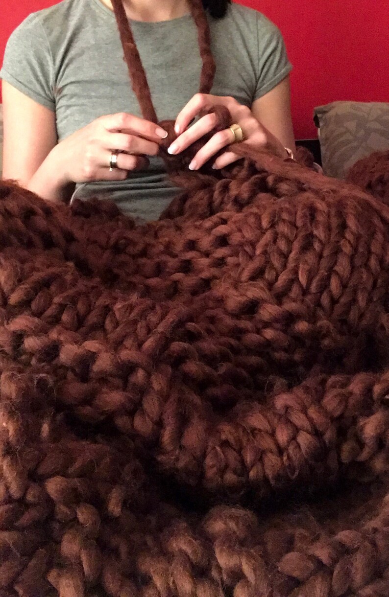 Hand Knitted, Wool Bed Cover Etsy UK