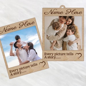 Plantilla de minimarco de fotos para San Valentín / SVG cortado con láser / Archivo de regalo personalizado / Diseño de marco personalizable / Proyecto de madera / 2401