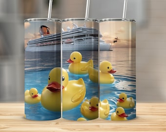 Cruising Duck 20 oz Sublimation Tumbler Wrap, Png Jpg, Digital Download