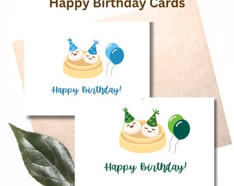 Happy Birthday Cards - Dumplings