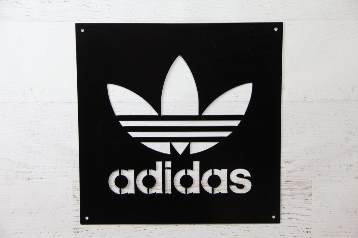 Adidas Flower Brand Metal Sign Etsy