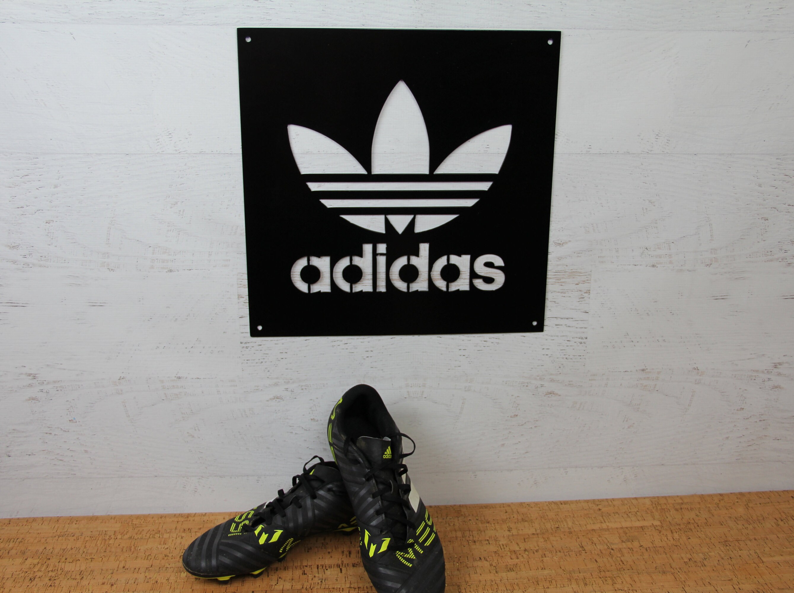 Adidas Flower Brand Metal Sign Etsy