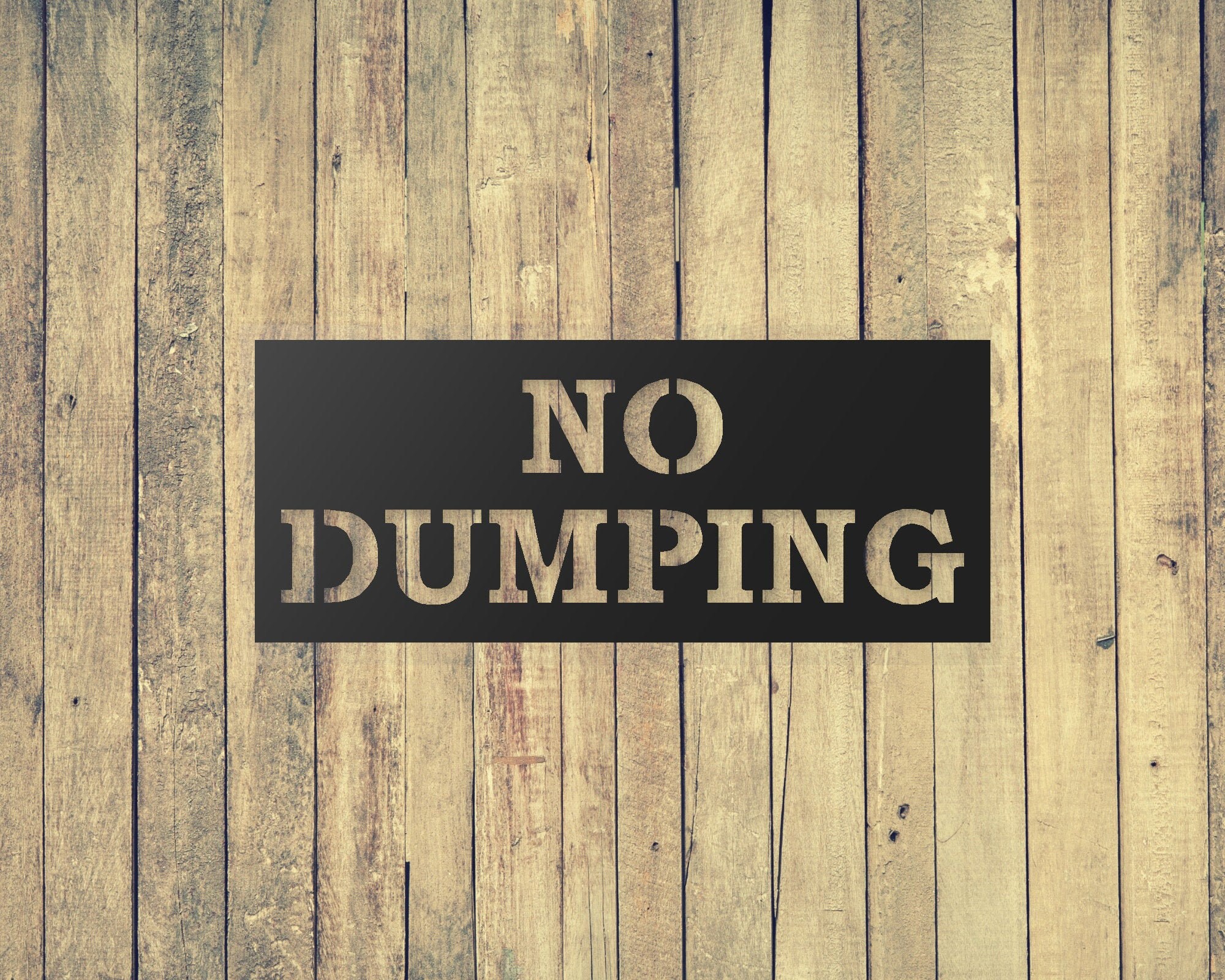 No Dumping Sign Metal No Dumping Sign Etsy UK