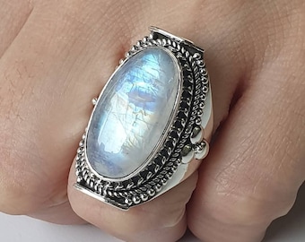 native American style alternative engagement ring Natural larimar ring 100/% handmade Bold Sterling Silver Statement ring AAA larimar